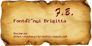 Fontányi Brigitta névjegykártya