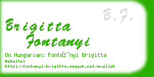 brigitta fontanyi business card